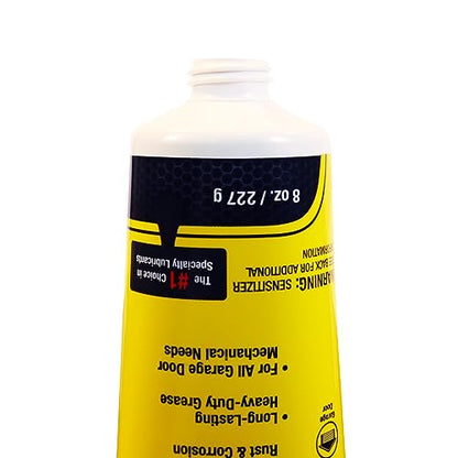 AGS Company Garage Door Grease, 8oz Lubricant, Protect and Lubricate, Prevent Rust and Corrosion on Garage Doors, Stop Squeaking and Sticking, for All Garage Door Mechanical Needs