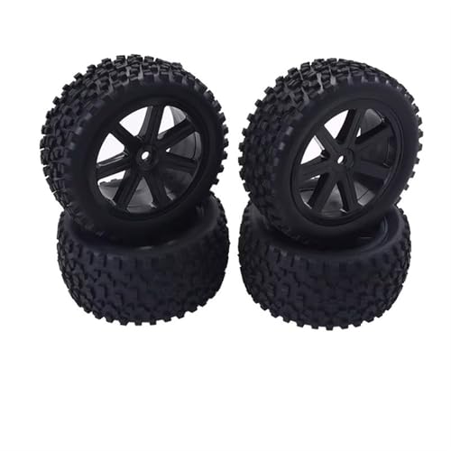RC Car Parts for Redcat for HPI for Traxxas 1/10 RC Off Road for Buggy Car Black Front Rear Tires Wheels Set 12mm Hex Hubs Foam Inserts