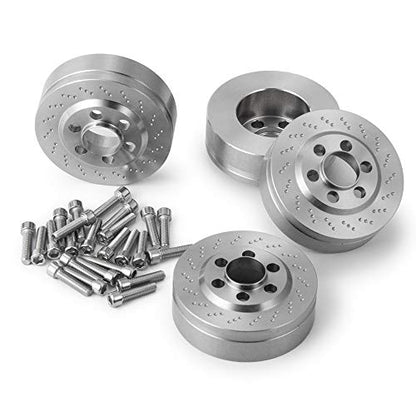 QUE-T 4pcs Stainless Steel Wheel Weights for 1/10 RC 2.2" Beadlock Rims Wraith D90 - color: Fit for 2.2" Wheel
