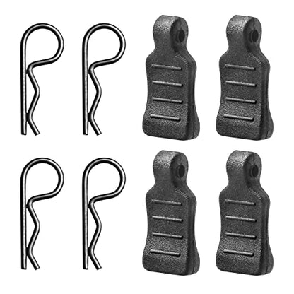 HobbyPark RC 0-14mm Hole Puncher Reamer Black & 0.7mm Rod Universal RC Car Body Clips with Pull Tabs