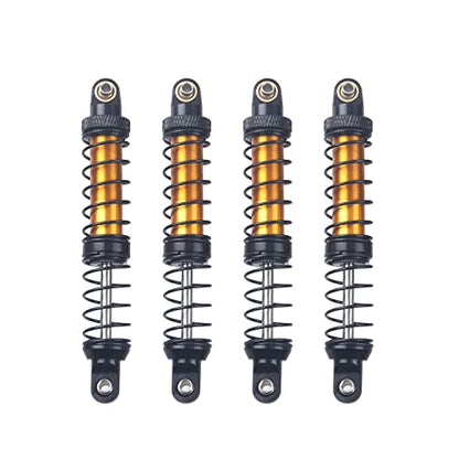 4Pcs ShareGoo Metal Shock Absorber 70/80/90/100/110/120mm Damper Compatible with Tamiya CC01 Traxxas TRX4 Axial SCX10 D90 D110 RR10 1/10 RC Crawler Car (90mm Hole Distance) - size: 90mm Hole Distance