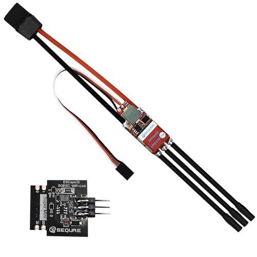 70A Brushless ESC 2-6S Lipo, RC Motor Electric Speed Controller 128KHz, ESC with 5V 4A BEC for RC Crawler Car, Climbing Car, Ship Model - ESCape32 with WiFi-Link Parameter Configuration Tool