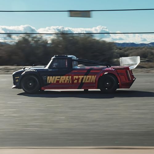 ARRMA RC Truck 1/8 Infraction 223S DSC 4X4 RTR Brushless All-Road Street Bash (Lipo Battery and Charger Not Included), Black/Red, ARA4315V4T2 - color: Black/Red