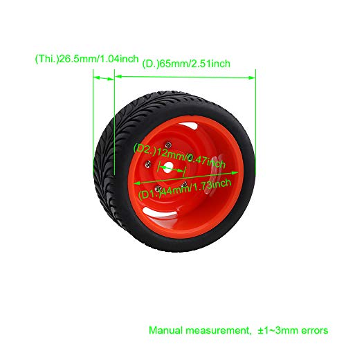 Mxfans 4PCS 12mm Hex Wheel Rims 4 Holes & Rubber Tires for RC 1/10 On Road Cars