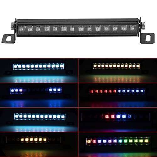 ShareGoo RC LED Light Bar Multi-Mode Roof Lamp Compatible with Axial SCX24 Bronco C10 JLU Gladiator Deadbolt 1/24 RC Crawler (14Leds) - color: 14led