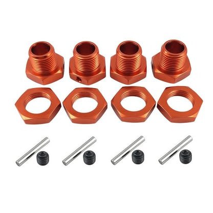17mm Aluminum Wheel Hex Nut Kit for ARRMA Typhon Mojave Felony 6S (Red) | 1/8,1/7,Infraction,Limitless,ARAC9416 ARAC9763 ARA311035,CNC Machined,High Strength,Precision Fit,Wear Resistant - color: Red