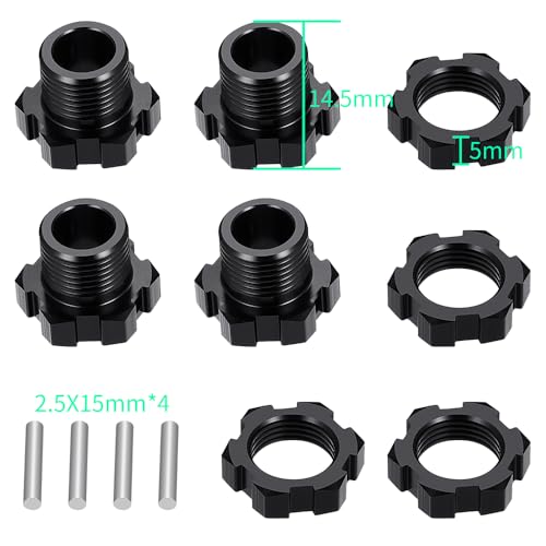 MOHERO 4Pcs RC Wheel Hex Hubs Adapter for 1/7th Felony 6S BLX/Infraction V2 6S BLX/Mojave 6S EXB RC Car Truck Upgrade Parts