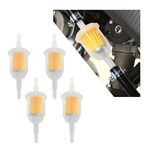 Wevdn 4 PCS Gas Inline Fuel Filters with Magnet, Inline Gas Fuel Filter for Motorcycle Lawn Mower Small Engine, 1/4" and 5/16" Fuel Filter Fit Snowmobiles, Tractors, Car Accessories (4PCS) - color: 4PCS