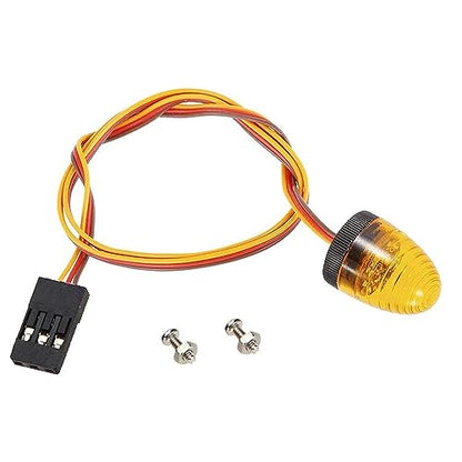 2PCS Circular Ultra Bright LED Police Light Rotating Flash Alarming Strobe Lamp 5Modes for 1/8 1/10 1/14 RC Car Firefighting Ambulance Crawler Truck for CC01 D90 SCX10(10x15mm,Yellow) - color: 10x15mm,2Yellow
