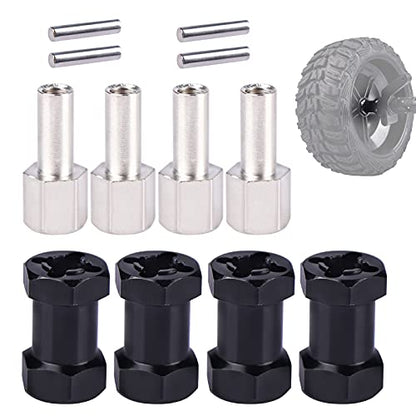 AIMROCK 12mm Hex Hub Extension Wheel Spacer 20mm Offset for 1/10 SCX10 SCX10 II Wraith Gen7 Gen8 D90 RC Crawler Truck (Black, 20mm) - color: Black, size: 20mm