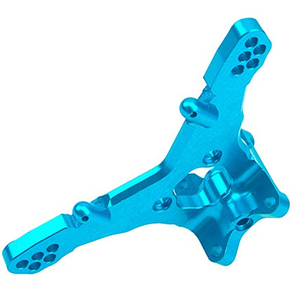 Metal Front & Rear Shock Tower RC Shocks Damper Mount Set Compatible with Losi 1/18 Mini-T 2.0 2WD Stadium RC Truck Hop-Up Parts (Blue) - color: Blue