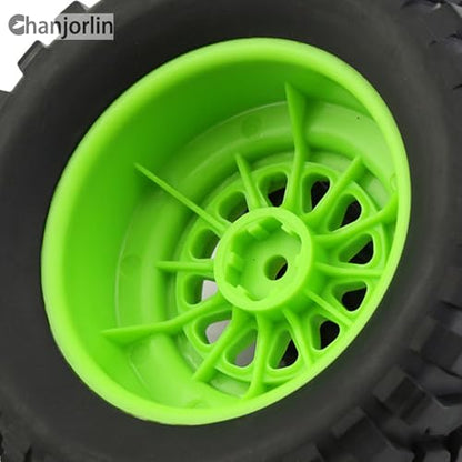 1/7 RC Short Course Truck Tires with Foam Insert and Wheels 17mm Hex OD 135mm 1/8 All Terrain Off Road Tyres for 1:7 RC Buggy Monster Truck Car TRAXXAS UDR 85086-4 4PCS (White) - color: White