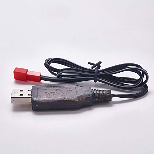 Fielect 1pcs JST-2P USB Charger Cable 4.8v 250MA Output Ni-Cd Ni-Mh Battery Pack for RC Excavator RC Cars - color: 1pcs