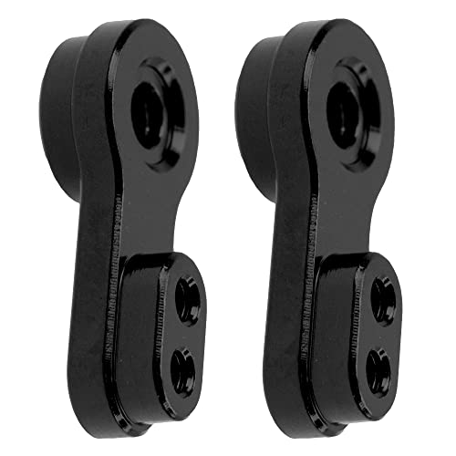 2Pcs ShareGoo Aluminum FCX24 Servo Arms RC Steering Servo Horn Compatible with FMS FCX24 1/24 RC Car (Black) - color: Black