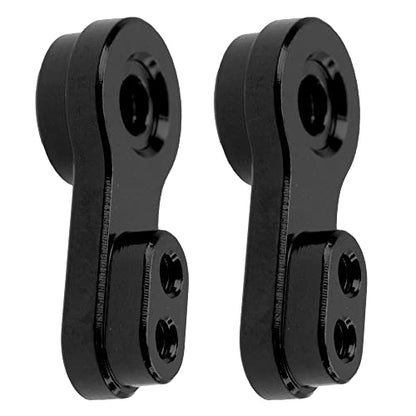 2Pcs ShareGoo Aluminum FCX24 Servo Arms RC Steering Servo Horn Compatible with FMS FCX24 1/24 RC Car (Black) - color: Black