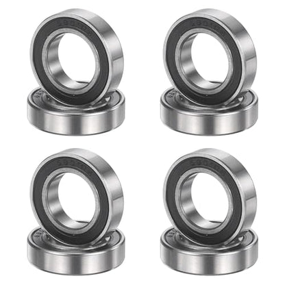 uxcell 8Pcs 6801 2RS 12mmx21mmx5mm Deep Groove Ball Bearings, Double Rubber Shielded Bearing Steel ABEC5 High Performance for Industrial Machinery Precision Transmission, Black - size: 6801 2RS 12mmx21mmx5mm