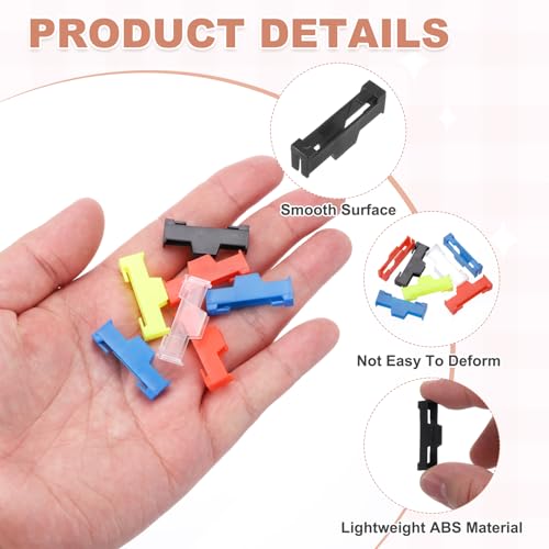 MECCANIXITY 40 Pcs Servo Extension Cable Clips Lock, Servo Cable Safety Connector Lead Wire Buckle Lock for RC Car Plane Boat DIY Y Adapter Cable, Black - color: Black
