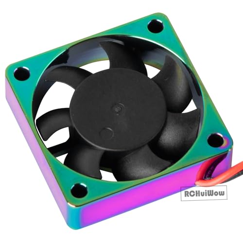 RC 40 * 40MM 14000 RPM Motor Cooling Fan Brushless Motor Heat Sink 4.8-8.4V Upgrades Part for 1/10 1/8 4068 4092 4074 RC Car Brushless Motor，Alloy High Speed Heatsink Cooling Fan,2PCS