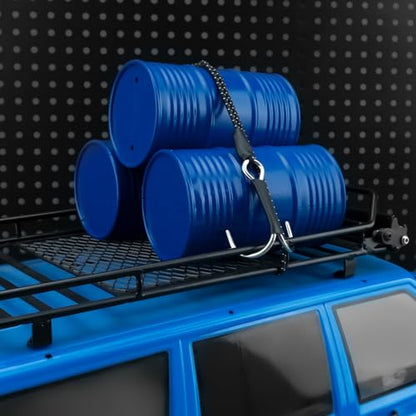 2PCS 1/10 RC Crawler Kinetic Winch Strap Elastic Force Escape Rope with Rescue Trailer Hook 20 Inch RC Tow Truck Escape Rope for Axial SCX10 TRX4 Upgrade Parts