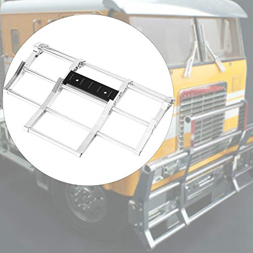 RC Car Bumper, 1/14 RC Car Truck Metal Front Bumper Model Accessory Fit for Tamiya King Hauler, Globe Liner RC Car (N10210S Silver) - color: N10210s Silver