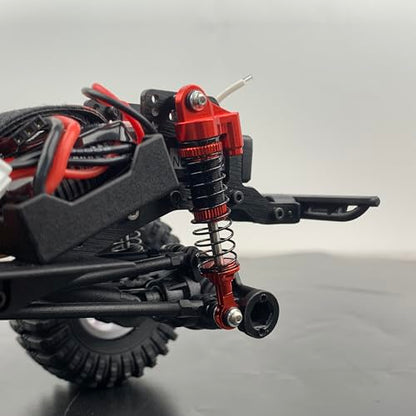 RCLIONS RC Car Shocks 53mm Oil Shock Absorber for Redcat Ascent 1/18th TRX4M RC Crawler Car Upgrade Parts (Black) - color: Black