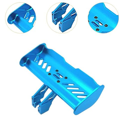 RC Tail Wing Aluminum Tail Wing Rear Spoiler Sturdy 1:14 1:12 Modification Tail Wing Bracket for 144001 124019 144016 4001R, Blue - color: Blue
