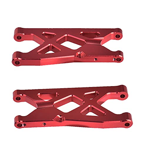 Globact Aluminum Front & Rear Suspension Arms Set for 1/10 Arrma Granite 4X4/Senton/Rc Short Course Truck Upgrade Parts Replacement of AR330443 AR330516 Option Parts(Red) - color: Red