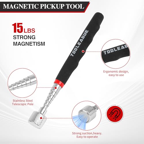 TOOLEAGUE 4Pcs Collapsible Magnetic Parts Tray Set with 15Lb Magnetic Pickup Pen,4.5" Square Silicone Foldable Tool for Organizing Screw Bolts Nuts Washers Pins and Other Small Metal Parts - size: 4pcs