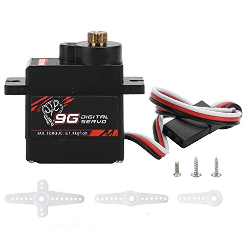ZJchao Servo Motor, RC Servo 9g Metal Gear Digital Servo Mini Servo Steering Gear Metal Gear Micro Fit for 1/24 RC Fixed Wing Duct Plane Car Boat