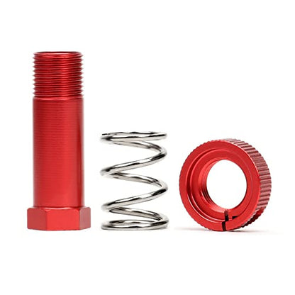 Aluminum Servo Saver Tube with Clamping Nut for Arrma 1/8 Kraton 6s Senton Talion Typhon 1/7 Infraction Mojave Upgrades Parts(Red) - color: Red