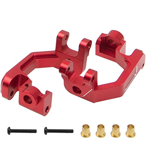 Metal C Hub Carrier Caster Block C Seat Upgrades Parts Compatible with Arrma 1/8 Infraction 4X4 MEGA/Vendetta 4X4 3S BLX RC Car (Red) - color: Red
