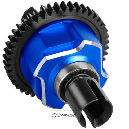 46T Center Differential Assembly #9585 Upgrades Part for Sledge 1/8,Heavy Duty Medium Carbon Steel & Aluminum Alloy RCarmumb RC Truck Replacement Upgrade,Navy Blue - color: Navy Blue(1set)