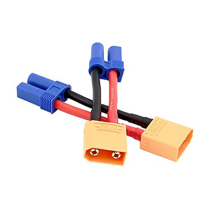 3pcs Female EC5 to XT90 / XT-90 Male Connector Adapter Cable with 12awg 5cm(BDHI-68)