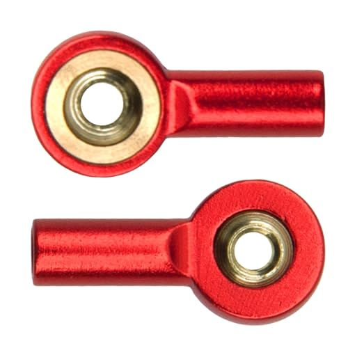 kingsea 10 Pcs Steering Linkage Tie Rod End M2 Ball Joint Linkage Tie Rod End for RC Car Boat Truck, Red - color: Red