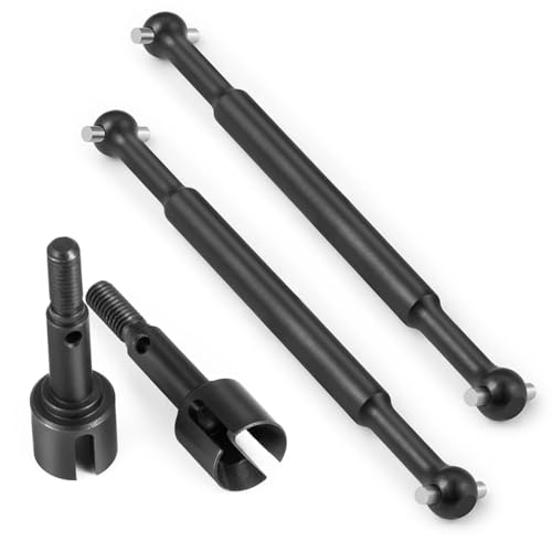 RC Vehicles Parts for Tamiya for Hotshot 58391 4WD 1/10 for Buggy Truck Parts Steel Front and Rear CVD Drive Shaft Dogbones and Cup rc Car Modified Accessories(4pcs Rear) - size: 4pcs rear
