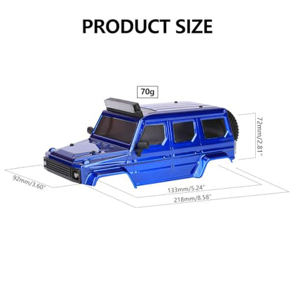 SCX24 Body Magnetic Stand with Lights for SCX24 Upgrades | PC Front and Rear Body for SCX24 Bronco JLU C10 Basecamp 1/24 RC Crawler - style: Blue