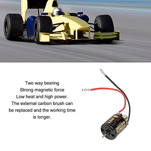 80T Brushed 540 Motor, Low Heat High Power RC Upgrade Part with Pre-Welded Wire Iron Copper Replacement Engine Accessories Compatible with SCX10 90046 1/10 RC Car
