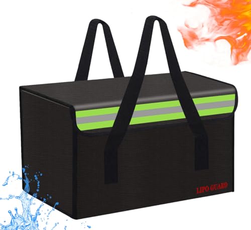 Lipo Battery Safe Bag Large Capatity Fireproof Bag for Ebike Lipo Battery Other Batteries Storage Charging Transport Home Office Travel Safe Storage Pouch - size: 300*200*200mm