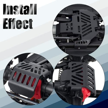TRX4 Armor Kit,1/10 RC Chassis Armors Set Skid Plate for TRAXXAS TRX-4 Sport Bronco K5 Blazer Defender Body Link Shock Axle Protector (7)