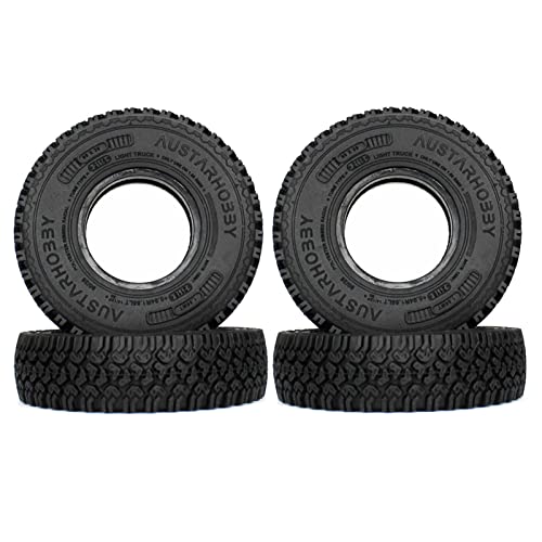 1.55 inch Tires Rubber Tyres for 1:10 RC Crawler Car D90 TF2 Tamiya CC01 LC70 MST JIMNY 90069 (90mm) - color: 90mm
