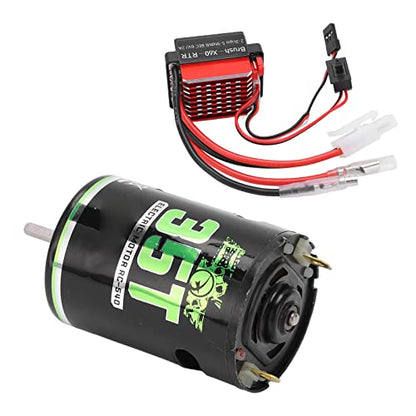 RC Brushed Motor,High Torque Low Noise Dual Mode 540 Motor 360A ESC for 1/10 Scale Off-Road Trucks SUVs Crawlers - size: 35T