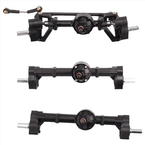 RC Front Rear axle Compatible with WPL B16 B36 6X6 6WD 1/16 RC Car Upgrade Parts Modification Accessories 3Pcs Front Middle Rear Portal Axle Set