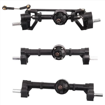 RC Front Rear axle Compatible with WPL B16 B36 6X6 6WD 1/16 RC Car Upgrade Parts Modification Accessories 3Pcs Front Middle Rear Portal Axle Set