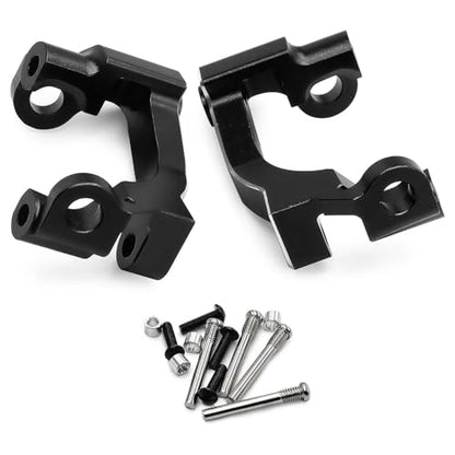 7075 Aluminum C-Hubs for Traxxas 1/16 Mini Maxx & Mini Slash 4X4 Replace 10732 High Strength Lightweight Steering Knuckle Black - color: Black