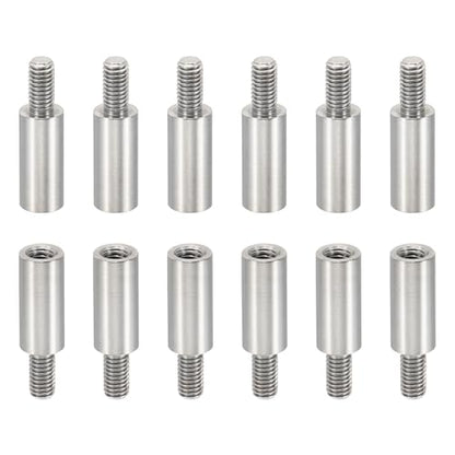 PATIKIL 24pcs M3 Standoffs, M3 12+6mm Spacer Standoffs Steel Threaded Standoffs Screws Kit 3mm ID 5mm OD Metric Male Female Thread Adapters for Circuit Board PCB RC Drones Motherboard - size: 12+6mm L