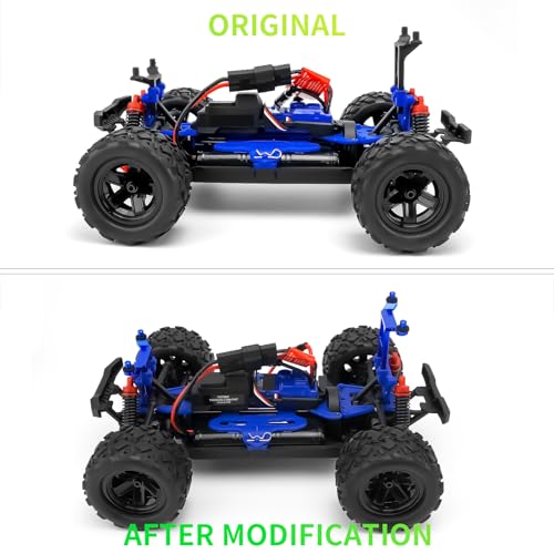 Aluminum Alloy Front & Rear Body Mount Post，Blue | Upgrade Parts, For Tra-xxas 1/18 Latrax Teton Desert Prerunner SST, RC Car - color: Blue