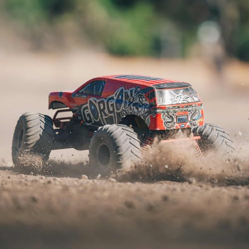 ARRMA RC Truck Gorgon 2 Wheel Drive MT 1/10 RTR (Ready-to-Run Battery and Charger Included) Smart 3300 7C S120 USB Red ARA3230ST2 - color: Red