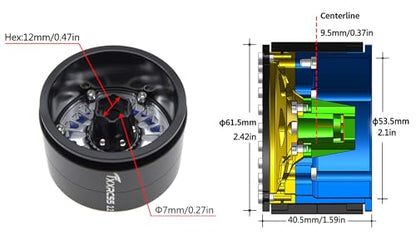RC 2.2 Aluminum Alloy Beadlock Wheels and Tires Upgrades Accessories Rims for 1/10 SCX10 TRX4RC4WD and D90 RC Crawler Axial Remote Control Car (4pc) (Silver Blue) - color: Silver Blue