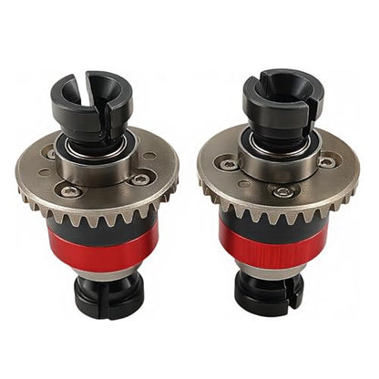 2PCS 30T 0.8Mod Differential Set for ARRMA Granite Typhon Mojave GROM (Red) | Metal,Front,Rear,1/18,1/14,ARA311177 ARA311177V2,Pre-Assembled,High Strength,Wear Resistant,Precision Fit - color: Red