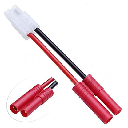 5pcs Tamiya Male to HXT 4.0mm Banana Female Connector Adapter Cable for Redcat Racing Hexfly NiMH Battery Charger - style: Tamiya Male to HXT